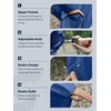 image:imageSaphiRose Unisex Rain Poncho Waterproof Raincoat Hooded for Adults Women with PocketsNavy