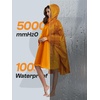 image:imageSaphiRose Unisex Rain Poncho Waterproof Raincoat Hooded for Adults Women with PocketsOrange