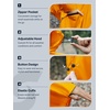 image:imageSaphiRose Unisex Rain Poncho Waterproof Raincoat Hooded for Adults Women with PocketsOrange