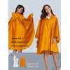 image:imageSaphiRose Unisex Rain Poncho Waterproof Raincoat Hooded for Adults Women with PocketsOrange