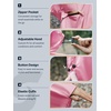 image:imageSaphiRose Unisex Rain Poncho Waterproof Raincoat Hooded for Adults Women with PocketsPink
