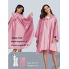 image:imageSaphiRose Unisex Rain Poncho Waterproof Raincoat Hooded for Adults Women with PocketsPink