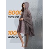image:imageSaphiRose Unisex Rain Poncho Waterproof Raincoat Hooded for Adults Women with PocketsPink Leopard