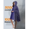 image:imageSaphiRose Unisex Rain Poncho Waterproof Raincoat Hooded for Adults Women with PocketsPurple