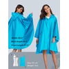 image:imageSaphiRose Unisex Rain Poncho Waterproof Raincoat Hooded for Adults Women with PocketsSky Blue