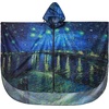image:imageSaphiRose Unisex Rain Poncho Waterproof Raincoat Hooded for Adults Women with PocketsStarry Night Over the Rhone
