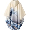 image:imageSaphiRose Unisex Rain Poncho Waterproof Raincoat Hooded for Adults Women with PocketsThe Great Wave Off Kanagawa
