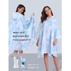 image:imageSaphiRose Unisex Rain Poncho Waterproof Raincoat Hooded for Adults Women with PocketsTiedye Blue