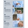 image:imageSaphiRose Unisex Rain Poncho Waterproof Raincoat Hooded for Adults Women with PocketsTiedye Blue