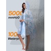 image:imageSaphiRose Unisex Rain Poncho Waterproof Raincoat Hooded for Adults Women with PocketsTiedye Blue