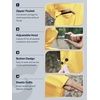 image:imageSaphiRose Unisex Rain Poncho Waterproof Raincoat Hooded for Adults Women with PocketsYellow