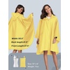 image:imageSaphiRose Unisex Rain Poncho Waterproof Raincoat Hooded for Adults Women with PocketsYellow