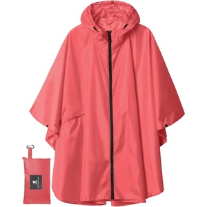 image:imageSaphiRose Unisex Rain Poncho Waterproof Raincoat Hooded for Adults Women with PocketsBurgundy