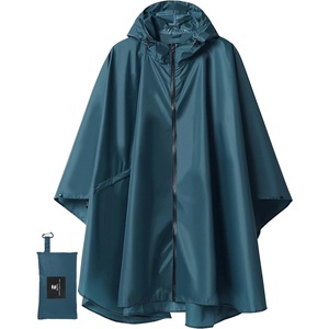 image:imageSaphiRose Unisex Rain Poncho Waterproof Raincoat Hooded for Adults Women with PocketsDeep Blue