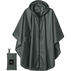 image:imageSaphiRose Unisex Rain Poncho Waterproof Raincoat Hooded for Adults Women with PocketsDeep Grey