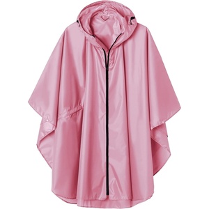 image:imageSaphiRose Unisex Rain Poncho Waterproof Raincoat Hooded for Adults Women with PocketsPink