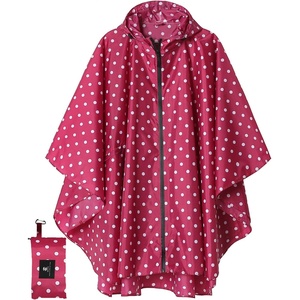 image:imageSaphiRose Unisex Rain Poncho Waterproof Raincoat Hooded for Adults Women with PocketsPink Point