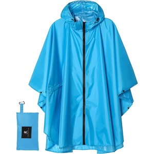 image:imageSaphiRose Unisex Rain Poncho Waterproof Raincoat Hooded for Adults Women with PocketsSky Blue