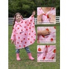 image:imageSaphiRose Lightweight Kids Rain Poncho Jacket Waterproof Outwear Rain CoatPink Strawberry