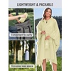 image:imageSaphiRose Extra Thick Hooded Rain Poncho Double Layer Waterproof Raincoat Jacket for Men Women AdultsBeige