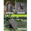 image:imageSaphiRose Extra Thick Hooded Rain Poncho Double Layer Waterproof Raincoat Jacket for Men Women AdultsBrown Camouflage