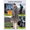 image:imageSaphiRose Extra Thick Hooded Rain Poncho Double Layer Waterproof Raincoat Jacket for Men Women AdultsBrown Camouflage