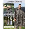 image:imageSaphiRose Extra Thick Hooded Rain Poncho Double Layer Waterproof Raincoat Jacket for Men Women AdultsBrown Camouflage
