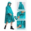 image:imageSaphiRose Hooded Rain Poncho Waterproof Raincoat Jacket for Men Women AdultsAlgae Blue