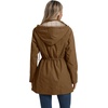 image:imageSaphiRose Womens Long Rain Jacket Waterproof Rain Coat with Hood Outdoor Light Raincoats WindbreakerBrownPlaid