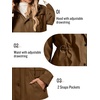 image:imageSaphiRose Womens Long Rain Jacket Waterproof Rain Coat with Hood Outdoor Light Raincoats WindbreakerBrownPlaid