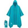 image:imageSaphiRose Hooded Rain Poncho Waterproof Raincoat Jacket for Men Women AdultsAlgae Blue