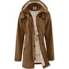image:imageSaphiRose Womens Long Rain Jacket Waterproof Rain Coat with Hood Outdoor Light Raincoats WindbreakerBrownPlaid