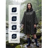 image:imageSaphiRose Lightweight Waterproof Rain Poncho for Adults with Hood Portable Rainwear for OutdoorBlack Dot