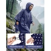 image:imageSaphiRose Lightweight Waterproof Rain Poncho for Adults with Hood Portable Rainwear for OutdoorBlue Dot