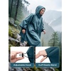 image:imageSaphiRose Lightweight Waterproof Rain Poncho for Adults with Hood Portable Rainwear for OutdoorDeep Blue