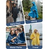 image:imageSaphiRose Lightweight Waterproof Rain Poncho for Adults with Hood Portable Rainwear for OutdoorLight Green