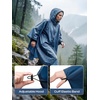 image:imageSaphiRose Lightweight Waterproof Rain Poncho for Adults with Hood Portable Rainwear for OutdoorNavy