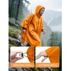 image:imageSaphiRose Lightweight Waterproof Rain Poncho for Adults with Hood Portable Rainwear for OutdoorOrange
