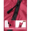 image:imageSaphiRose Lightweight Waterproof Rain Poncho for Adults with Hood Portable Rainwear for OutdoorRose Red
