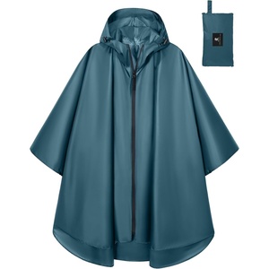 image:imageSaphiRose Lightweight Waterproof Rain Poncho for Adults with Hood Portable Rainwear for OutdoorDeep Blue