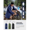 image:imageSaphiRose Mens Packable Waterproof Rain Jacket Hooded Raincoat  Hiplength Lightweight Taped seams Tearresistant Vented back Hiking Travel Camping Working Commute Walking DogNavy