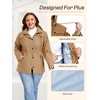 image:imageSaphiRose Womens Plus Size Rain Jacket Waterproof Rain Coat Lightweight Windbreaker Raincoats with HoodKhaki
