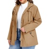 image:imageSaphiRose Womens Plus Size Rain Jacket Waterproof Rain Coat Lightweight Windbreaker Raincoats with HoodKhaki