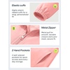 image:imageSaphiRose Kids Waterproof Rain Jacket Lightweight Raincoat  for Boys and Girls Soft Water Resistant Breathable Hooded Name Label School Commute Outdoor Play Camping TravelPink