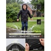 image:imageSaphiRose Kids Waterproof Rain Jacket Lightweight Raincoat  for Boys and Girls Soft Water Resistant Breathable Hooded Name Label School Commute Outdoor Play Camping TravelBlack