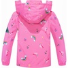 image:imageSaphiRose Kids Waterproof Rain Jacket Mesh Lined with Removable Hood  Lightweight rain coat windproof breathable school camping travel outdoor play boys and girlsPink Pony