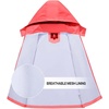 image:imageSaphiRose Kids Waterproof Rain Jacket Mesh Lined with Removable Hood  Lightweight rain coat windproof breathable school camping travel outdoor play boys and girlsBright Coral Red