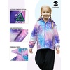 image:imageSaphiRose Kids Waterproof Rain Jacket Mesh Lined with Removable Hood  Lightweight rain coat windproof breathable school camping travel outdoor play boys and girlsPink Smiles