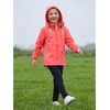 image:imageSaphiRose Kids Waterproof Rain Jacket Mesh Lined with Removable Hood  Lightweight rain coat windproof breathable school camping travel outdoor play boys and girlsBright Coral Red