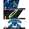 image:imageSaphiRose Kids Waterproof Rain Jacket Mesh Lined with Removable Hood  Lightweight rain coat windproof breathable school camping travel outdoor play boys and girlsBlack Blue